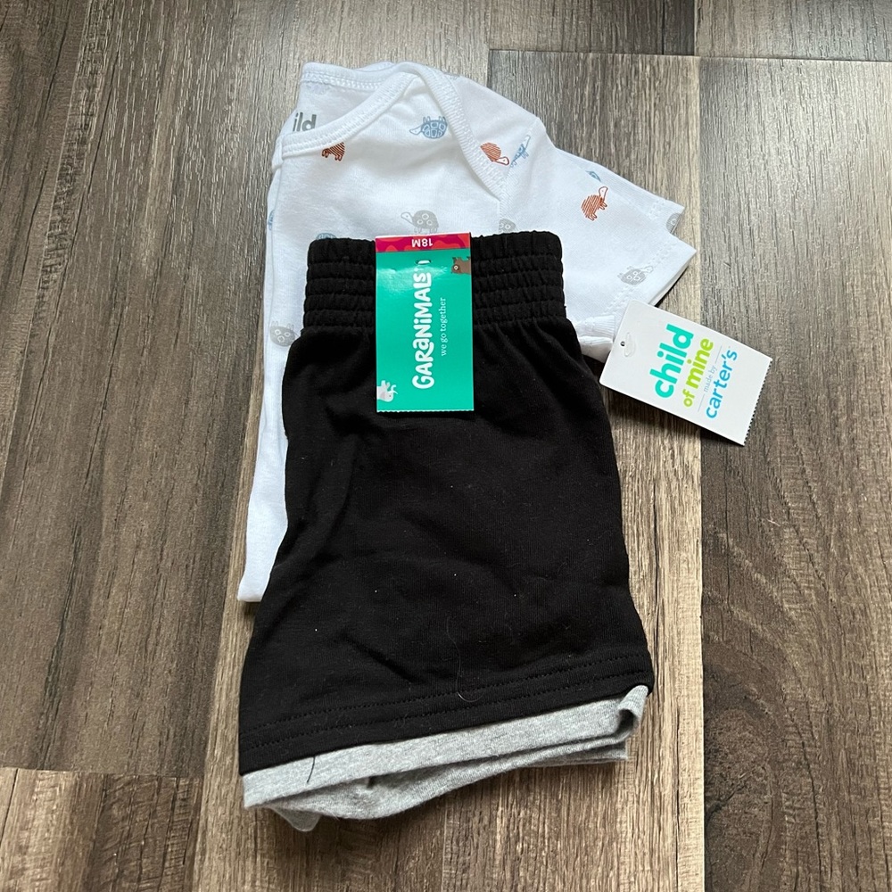 Child Of Mine Top & Garanimals Shorts (size 18 months)